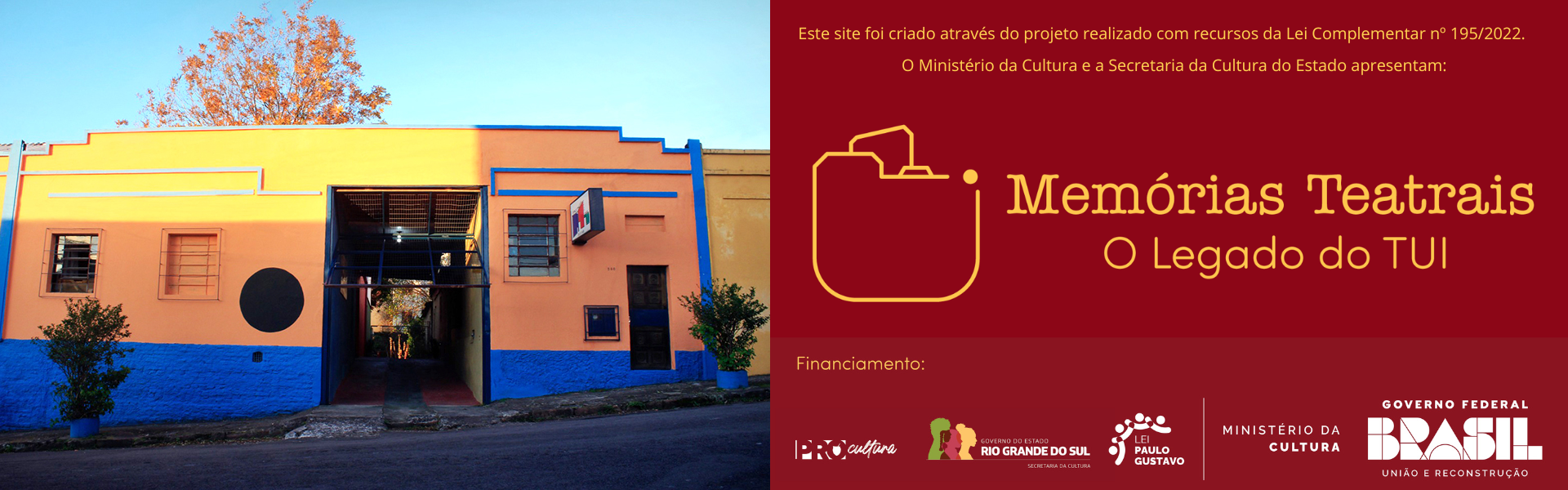 Banner com montagem de fotos do Espaço Cultural Victorio Faccin